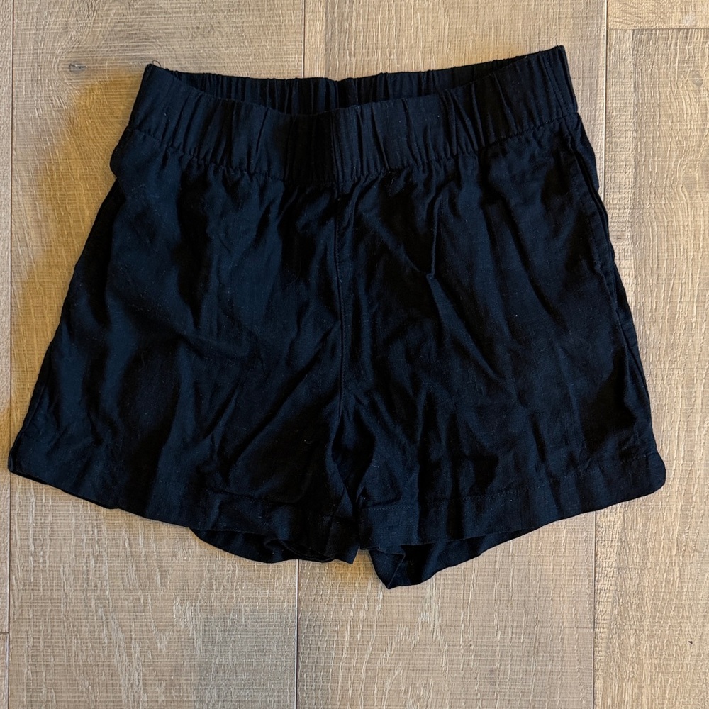 Etiquette Clothiers Midnight Black High Waist Shorts
